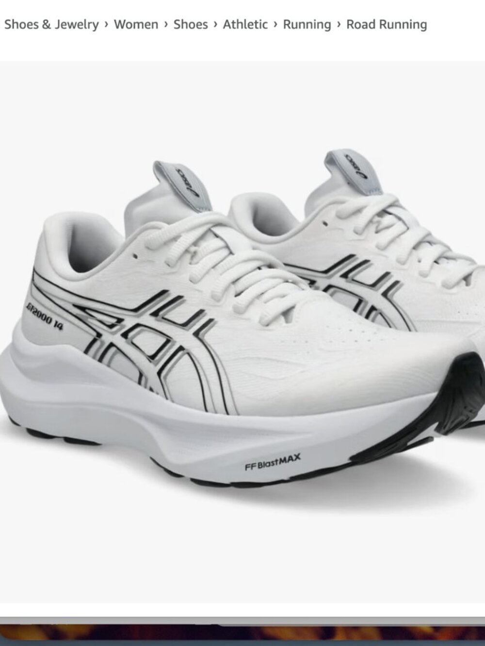 NEW ASICS Women's GT-2000 14 Running Shoes white black 6 - Picture 8 of 8